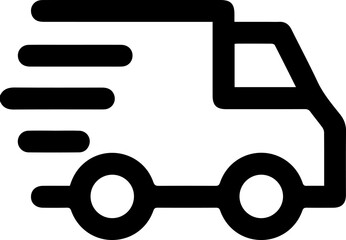 fast delivery truck vector icon.