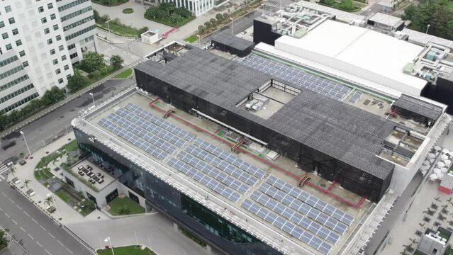 Self energy building aerial view.