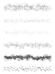 Splatter set from real watercolor painting isolated for graphic resources