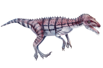 Dinosaur isolated on white background. Watercolor Dinosaurs illustration
