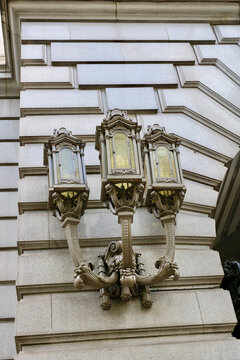 Ornate building lights, London