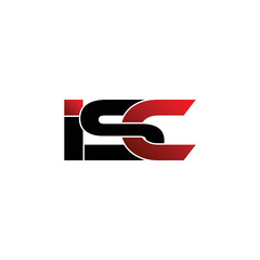 ISC letter monogram logo design vector - obrazy, fototapety, plakaty