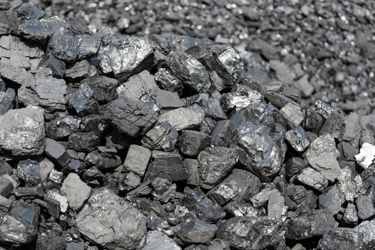 Natural black coals for the background. Industrial coals.
