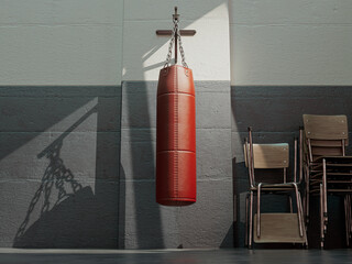 Punching Bag In Room