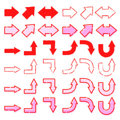 シンプルな矢印のベクターイラストセット