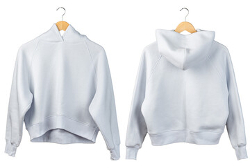 White women's sweatshirt blank for a mockup without a logo