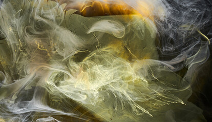 Liquid fluid art abstract background. Mix of dancing acrylic paints underwater © amixstudio