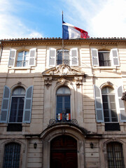 Street view of the old town of Arles