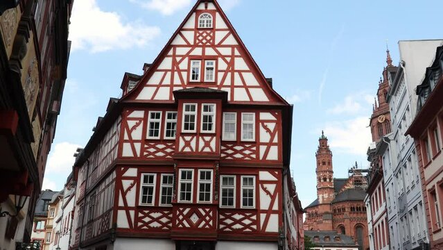 the historic old town of mainz germany 4k 30fps video