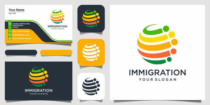 Immigration Law Firm Vector Logo Design Stock Vector (Royalty Free)  2234080493 | Shutterstock