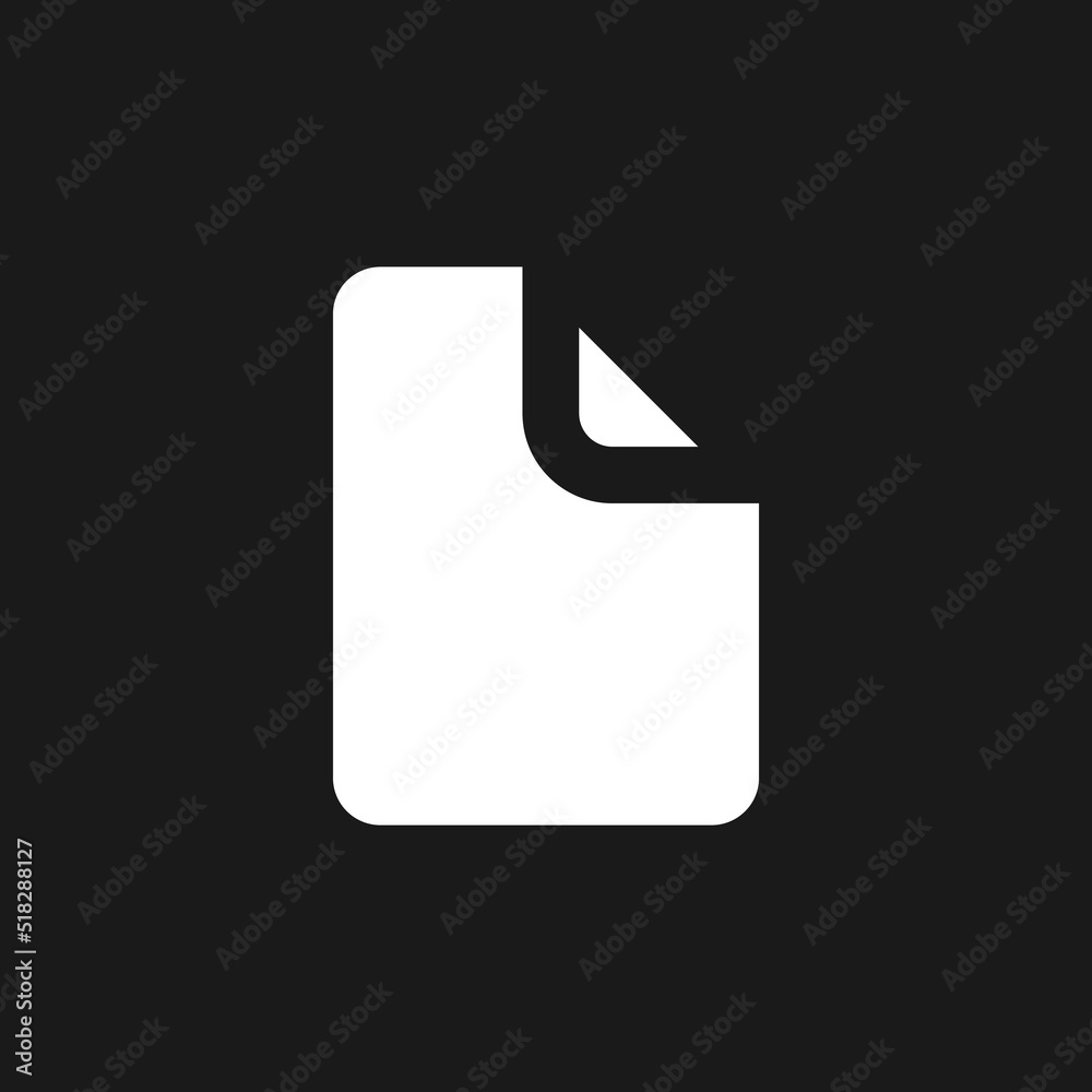 Poster file dark mode glyph ui icon. desktop shortcut. note taking application. user interface design. whit