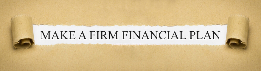 make a firm financial plan