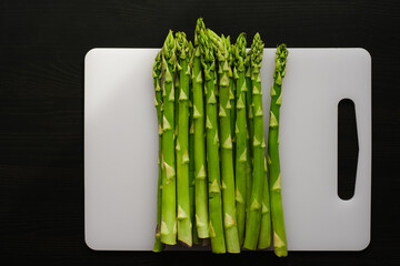 fresh asparagus close up top view. healthy eating vegan