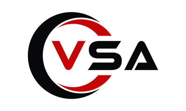 VSA swoosh three letter logo design vector template | monogram logo | abstract logo | wordmark logo | letter mark logo | business logo | brand logo | flat logo | minimalist logo | text | word | symbol