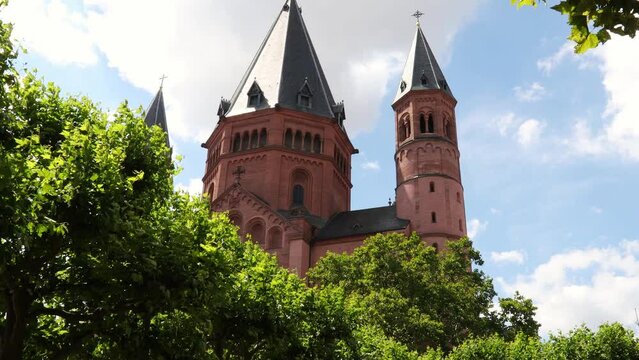 the historic mainz cathedral in germany 4k 30fps video