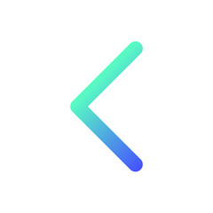 Left arrow pixel perfect gradient linear ui icon. Navigation direction. Pointing sign. Mathematics. Line color user interface symbol. Modern style pictogram. Vector isolated outline illustration