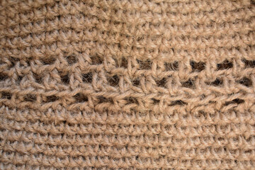 Crochet texture, twine texture close-up, tight weave close-up