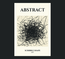 Abstract Scribble Art Sphere Poster Design