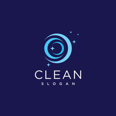 Obraz premium Clean logo with bubble design premium vector