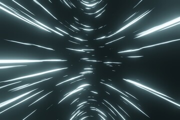 Abstract light stripe path background. Starburst dynamic lines or rays, sci-fi, 3D rendering. blue light stripe shape in the background. Futuristic point wave
