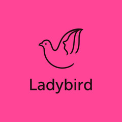Fototapeta na wymiar Ladybird Logo Outline
