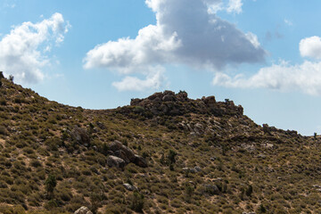 un paysage désertique en Tunisie	