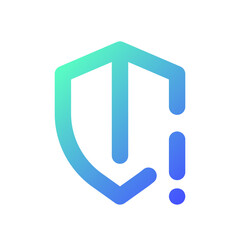 Security threat pixel perfect gradient linear ui icon. Online cybersecurity hazards. Vulnerability risk. Line color user interface symbol. Modern style pictogram. Vector isolated outline illustration