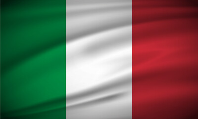 Obraz premium Elegant realistic Italy flag background. Italy Independence Day design