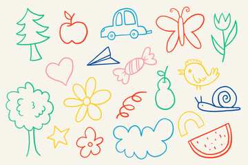 Kids Drawing Everyday Life Drawing Set