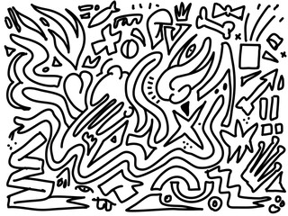 composición aleatoria de garabatos