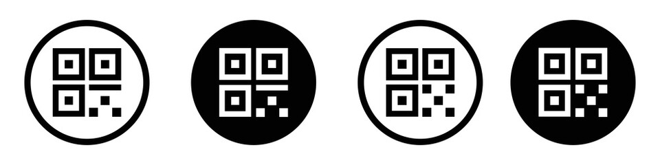 QR Code icon.Barcode icon. Digital Scanning icon, vector illustration