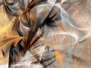 brown abstract fractal background 3d rendering illustration