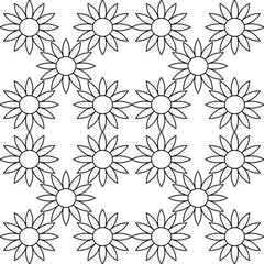 Line flower for background wallpaper and seamless artwork illustration texture of vector graphic design isolated flat trendy design for cotton beautiful pattern colorful fabric paper craft and sheep