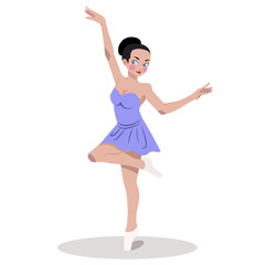 Fototapeta premium Ballet dancer icons dynamic sketch cartoon character sketch