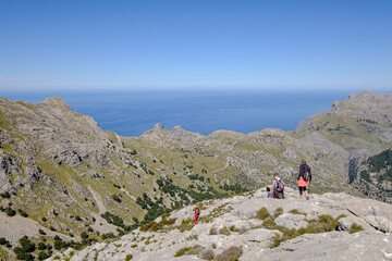 Fototapeta na wymiar cresta del Puig de Ses Vinyes, Escorca, Mallorca, balearic islands, Spain