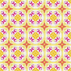 Nature Seamless Pattern Moon Floral Background Damask Art Traditional Ornament 