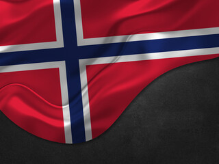 Fototapeta premium Norway Flag in Metal Style