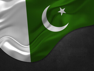 Pakistan Flag in Metal Style