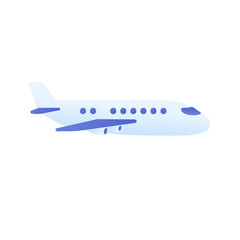 Passenger plane flying in the sky side view. travel concept