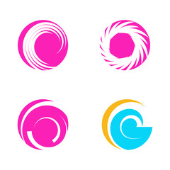 Fototapeta na wymiar Circle vector flat design template logo