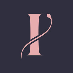 Initial I Letter Logo Design Template Vector