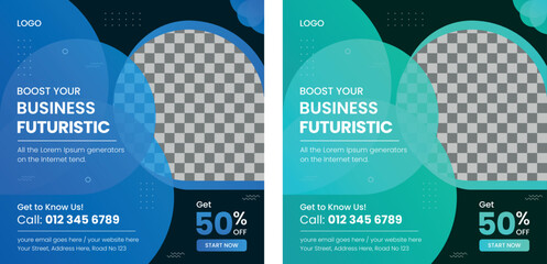 Creative Business social media post, Webinar social media template collection. Modern business banner, Creative Digital Marketing design. Square Flyer Template with Editable, Instagram post story web 