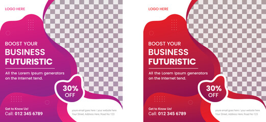 Creative Business social media post, Webinar social media template collection. Modern business banner, Creative Digital Marketing design. Square Flyer Template with Editable, Instagram post story web 