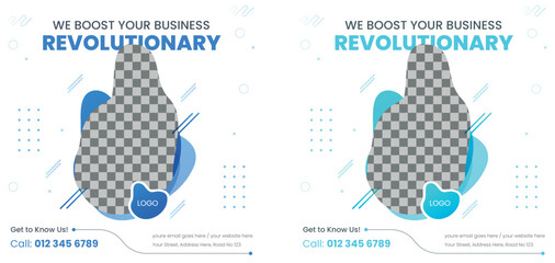 Creative Business social media post, Webinar social media template collection. Modern business banner, Creative Digital Marketing design. Square Flyer Template with Editable, Instagram post story web 