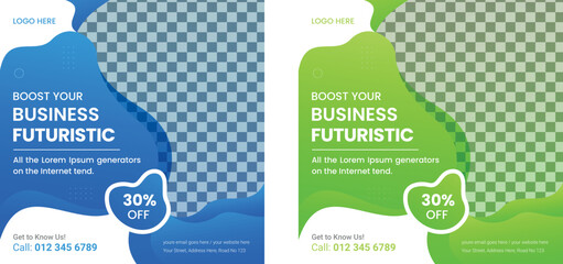 Creative Business social media post, Webinar social media template collection. Modern business banner, Creative Digital Marketing design. Square Flyer Template with Editable, Instagram post story web 