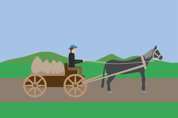 load-bearing horse and carriage