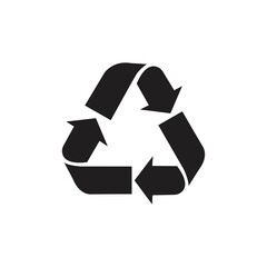 Recycle symbol isolated on white background. Vector illustration design
