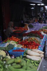 vegetables at a market