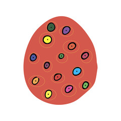 Multicolor egg illustration on a white background