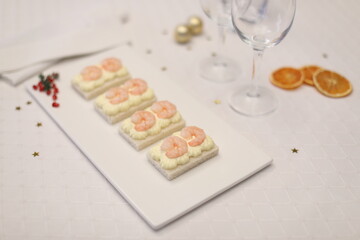 tartine ai gamberi